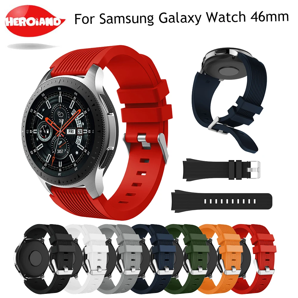 

For Samsung Galaxy Watch 46mm Silicone Sport Wrist Strap Watch Bands 22 mm for Xiaomi Huami Amazfit 2/2S Bracelet Band 2018 New