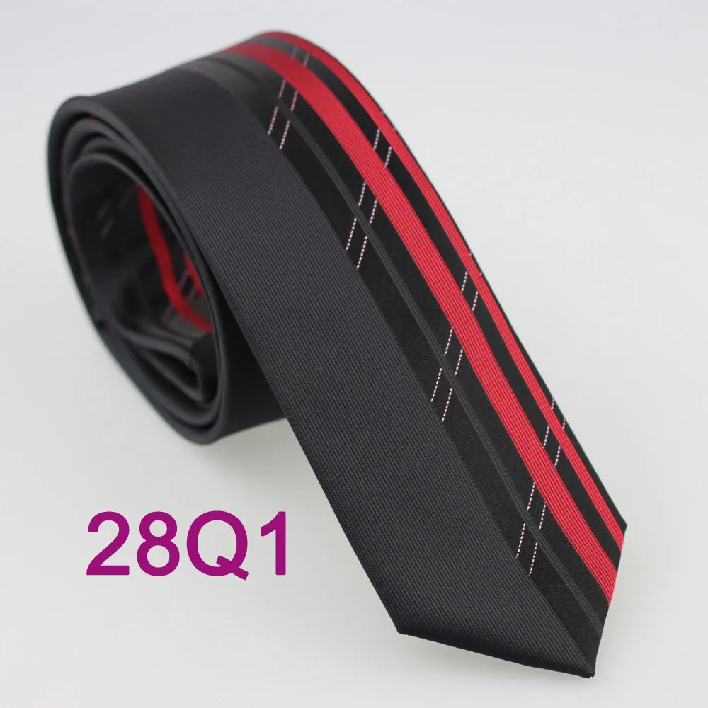 YIBEI Coachella галстук красный черный шеи галстуки с половиной черный красный в Вертикальную Полоску и розовый диагональные полосы галстук тканый тонкий Corbata