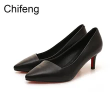 womens heels girls shoes woman pump fashion casual women sexy pointed genuine leather 2017 new women shoe footwear