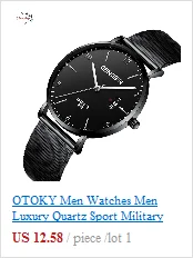 Часы otoky Для мужчин наручные часы модные спортивные Нержавеющая сталь Чехол кожаный ремешок аналоговые кварцевые наручные мужские наручные часы 19May02