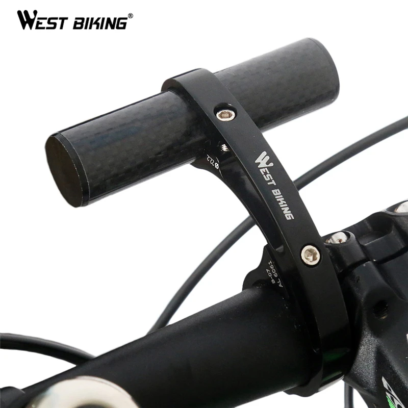 Bicycle handlebar bracket extender led light mobile GPS a0523 Black Aluminum fiber 