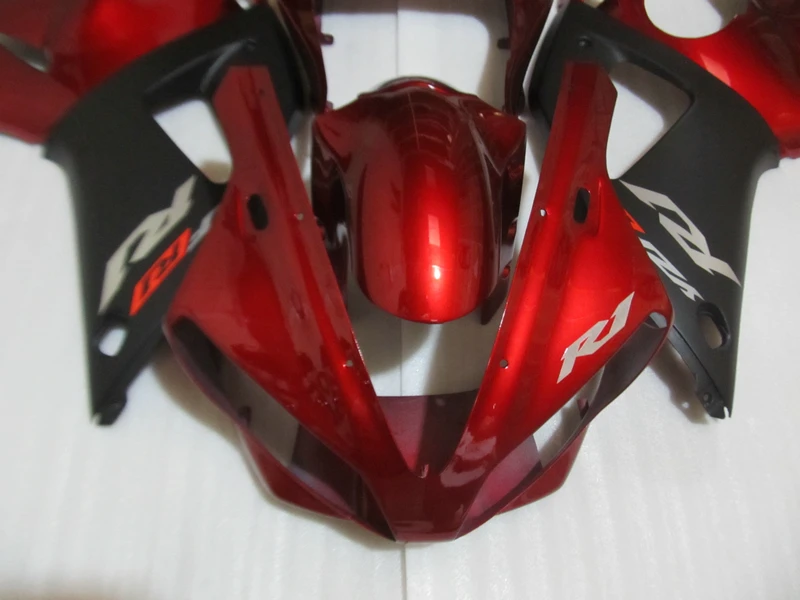 Комплект обтекателей под давлением для YAMAHA YZFR1 2000 2001 винно красный черный