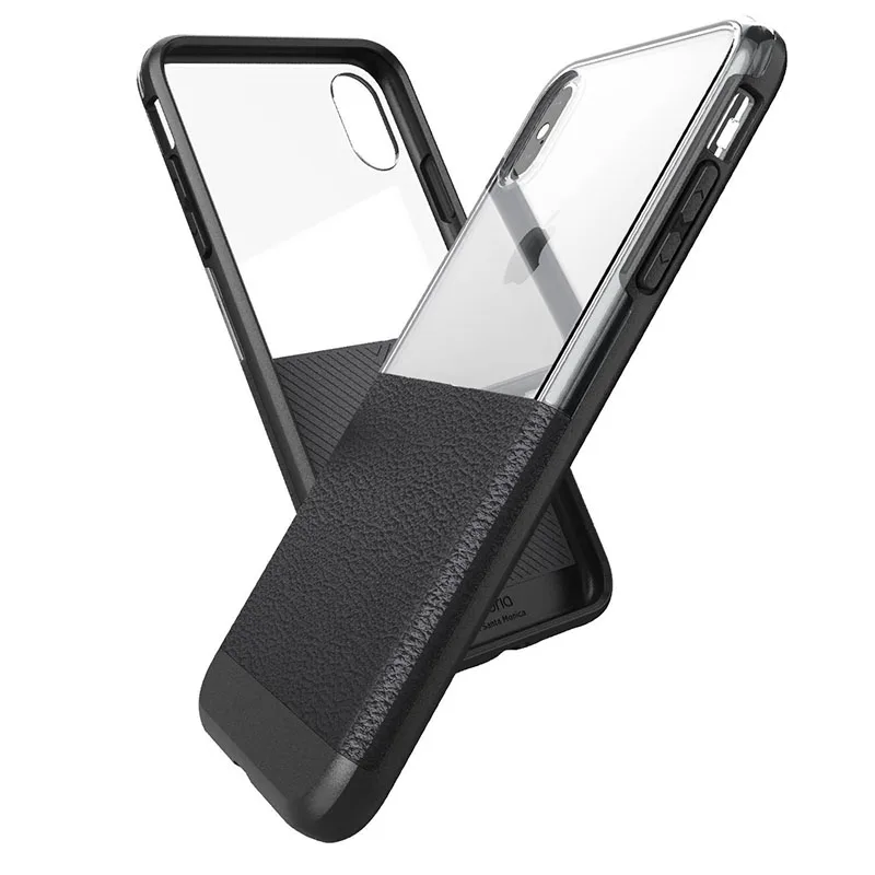 X-Doria Dash Series чехол для телефона для iPhone X XR XS Max чехол из искусственной кожи для iPhone X XR XS Max защитная задняя крышка - Цвет: Black
