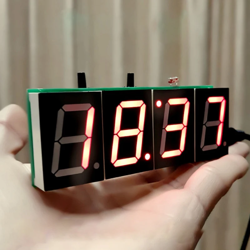 Aiyima цифровой музыки спектра электронные часы Наборы C51 СКМ Температура Дисплей