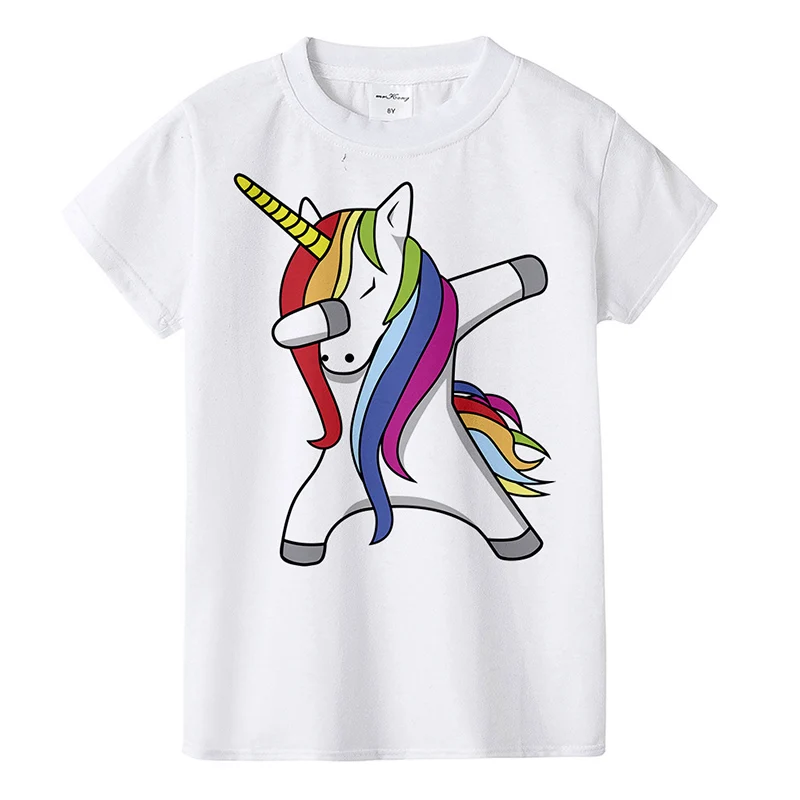 Aliexpress.com : Buy Kids T Shirts Short Sleeve Cute Unicorn Rainbow T shirts Cotton Boys Girls ...
