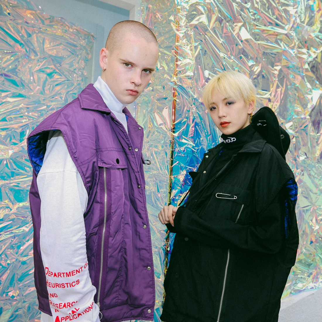 Aelfric Eden Harajuku теплые без рукавов мужские жакеты жилеты 2018 осень зима лоскутное хип