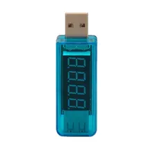 Новая модель KW-202 цифровой дисплей USB портативный тестер напряжения вольтметр тестер батареи для power Bank Мобильный телефон синий