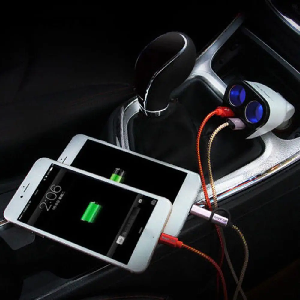 Vehemo Dual USB Автомобильное зарядное устройство для телефона быстрое оригинальное