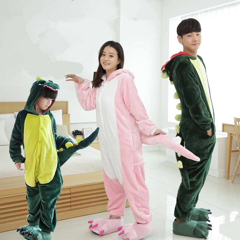 

20 Style Family Matching Outfits Flannel Winter Cartoon Animal Pajama Set Couple Household Clothes Sleepwear Girls Boys Pyjamas