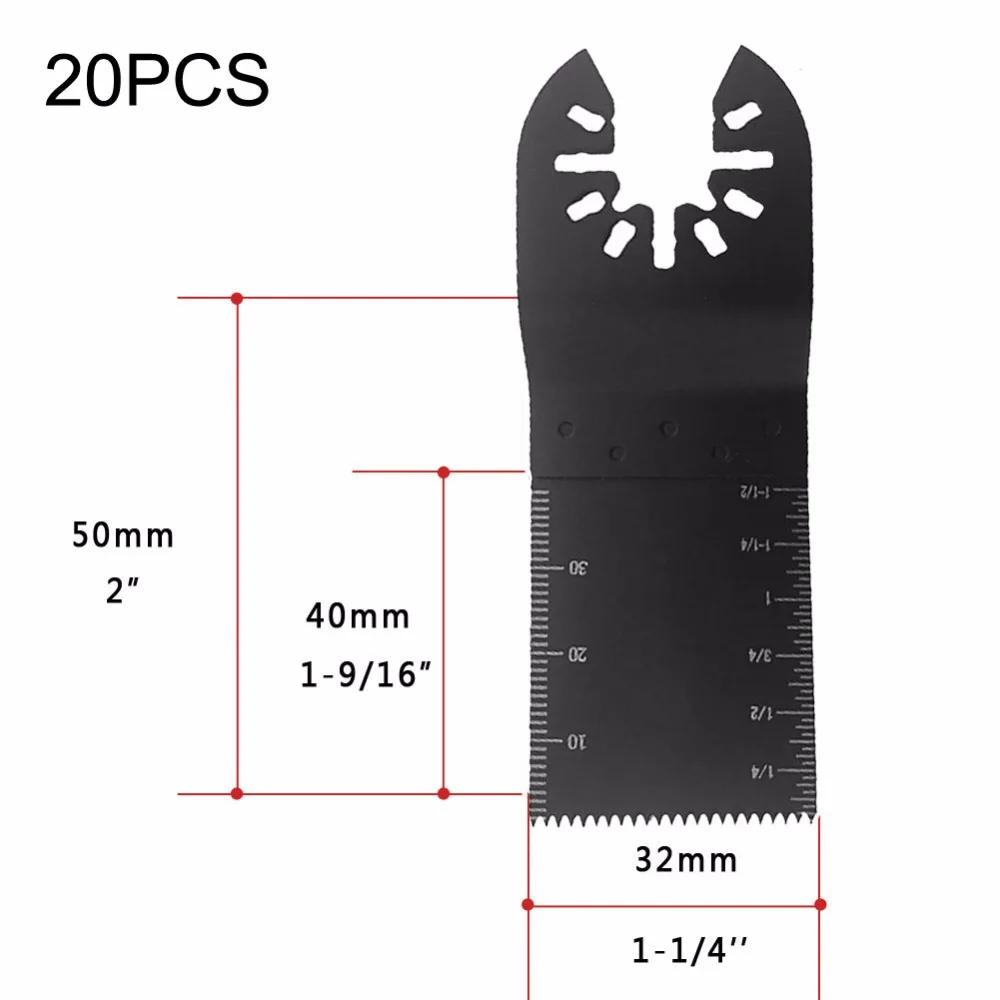 Quick Release 20pcs 32mm Multitool Oscillating Saw Blade Cutting Tool