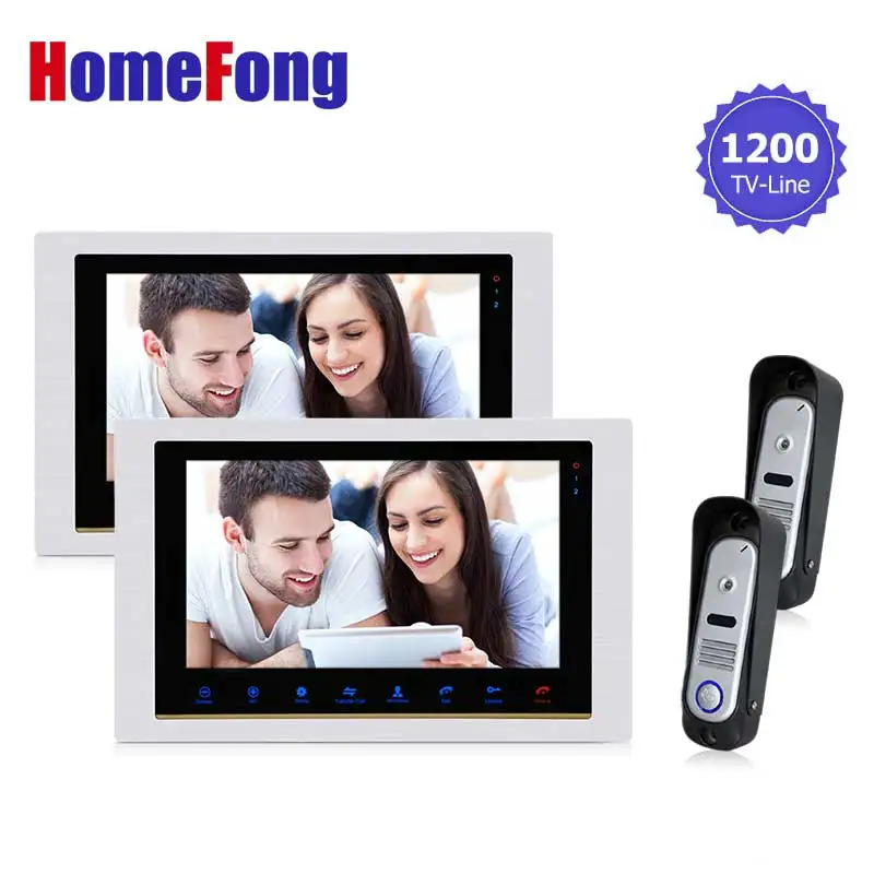 

Homefong10inch Video Door Phone system home Intercom high resolution door monitor System Inter-conversation Doorbell 1200TVL