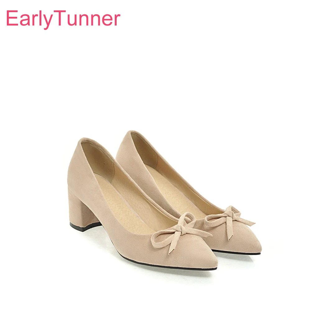 

Sale Brand New Classic Yellow Beige Women Nude Formal Pumps Comfortable High Heels Lady Party Shoes EH178 Plus Big Size 10 43