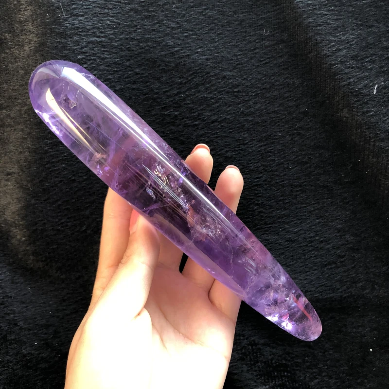 Natural amethyst massage stick healing crystal for health cmlin Stones