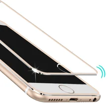 Clear Front Screen Protector for iPhone 6 Tempered Glass Full Cover Curved 3D Edge Titanium For