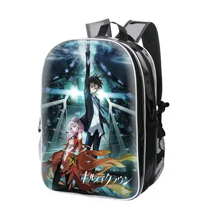 

High Q NEW FASHION anime guilty crown pu leather backpack preppy style travel bag