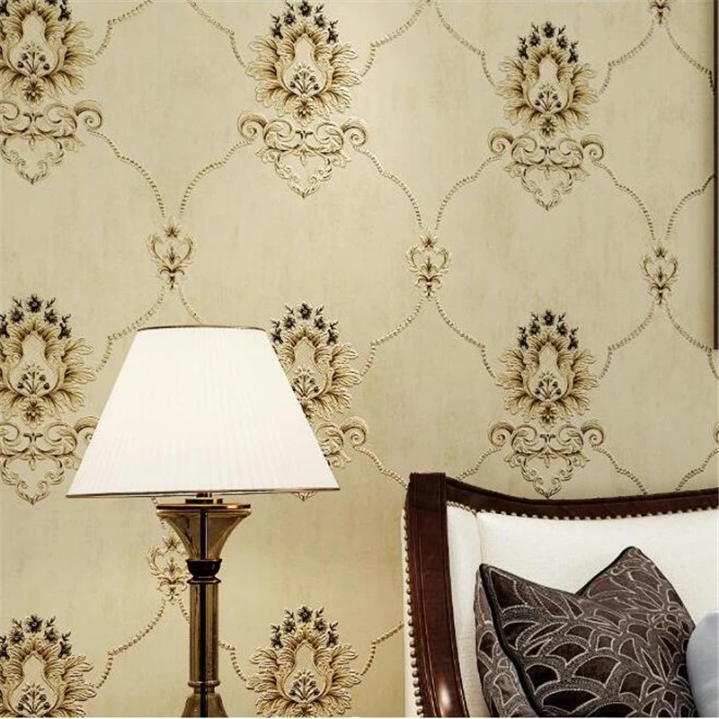 

wellyu Retro Vintage European 3D papel de parede pressure Damascus wallpaper bedroom living room dining room wallpaper