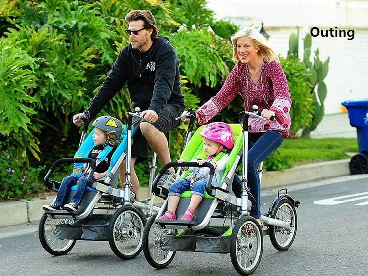 Складной велосипед с 3 колесами для 1 взрослых и близнецов, родитель-ребенок, 2 в 1 детская коляска-велосипед, 4 режима