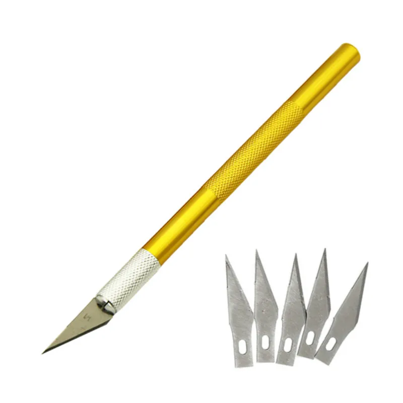 Non-Slip Metal Scalpel Knife Tools Kit Cutter Engraving Craft knives+5pcs Blades Mobile Phone PCB DIY Repair Hand Tools Non-Slip Metal Scalpel Knife Tools Kit Cutter Engraving Craft knives+5pcs Blades Mobile Phone PCB DIY Repair Hand Tools
