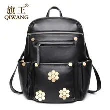 QIWANG women bag 2016 new genuine leather bag quality fashion women leather quality cowhide women bag