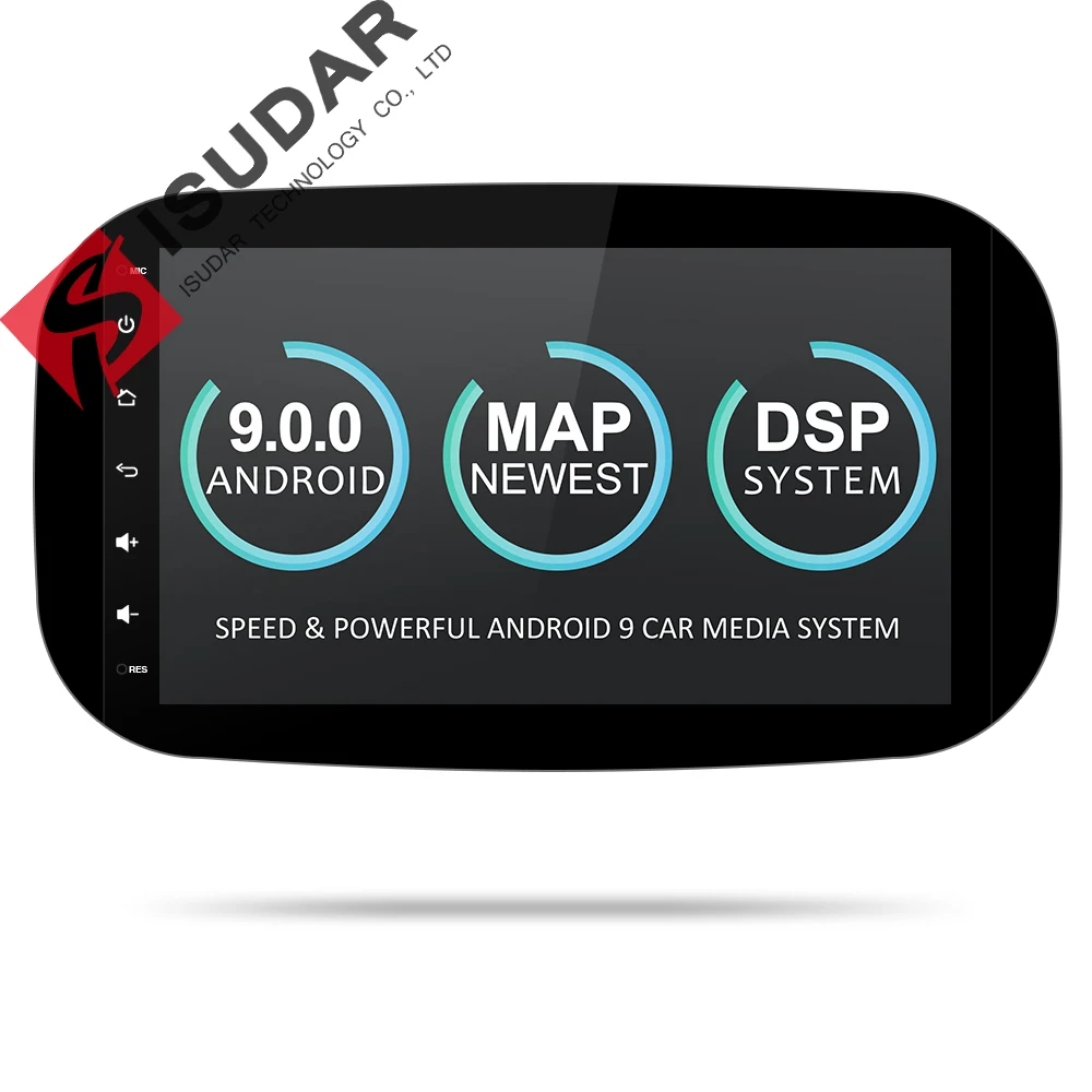 Isudar Car Multimedia Player Two Din Android 9 DVD Automotivo For