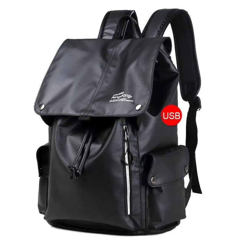 Fengdong, мужской рюкзак, Студенческая дорожная сумка, водонепроницаемый наружный рюкзак, мужской рюкзак, рюкзак, дизайн, защита от кражи - Цвет: Черный