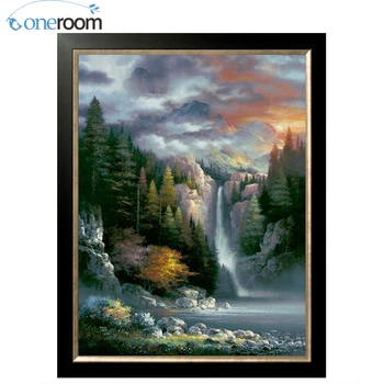 

44*59 Needlework Craft Home decor French DMC Quality Counted Cross Stitch Kit Set DIY Oil painting 14 ct Misty Falls