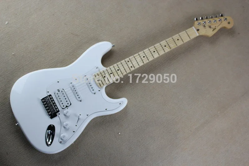 

Free shopping factory custom New Arrival ST 6 Strings Cream White ST electric guitar in stock 1110