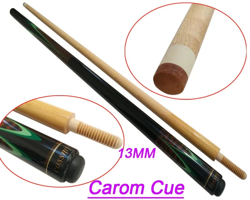 

13mm tip size good quality cossmyK7 Carom pool Cues 1/2 wood joint free shipping
