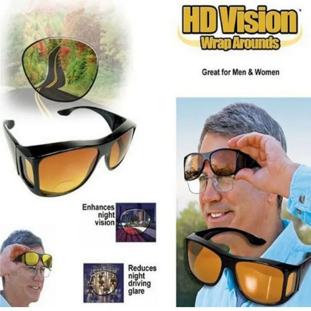 As Seen On TV HD Night Vision Wrap Arounds Sunglasses