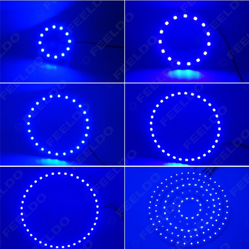 FEELDO 10 шт. 40 мм автомобильные ангельские глазки 1210/3528 12SMD светодиодные фары гало