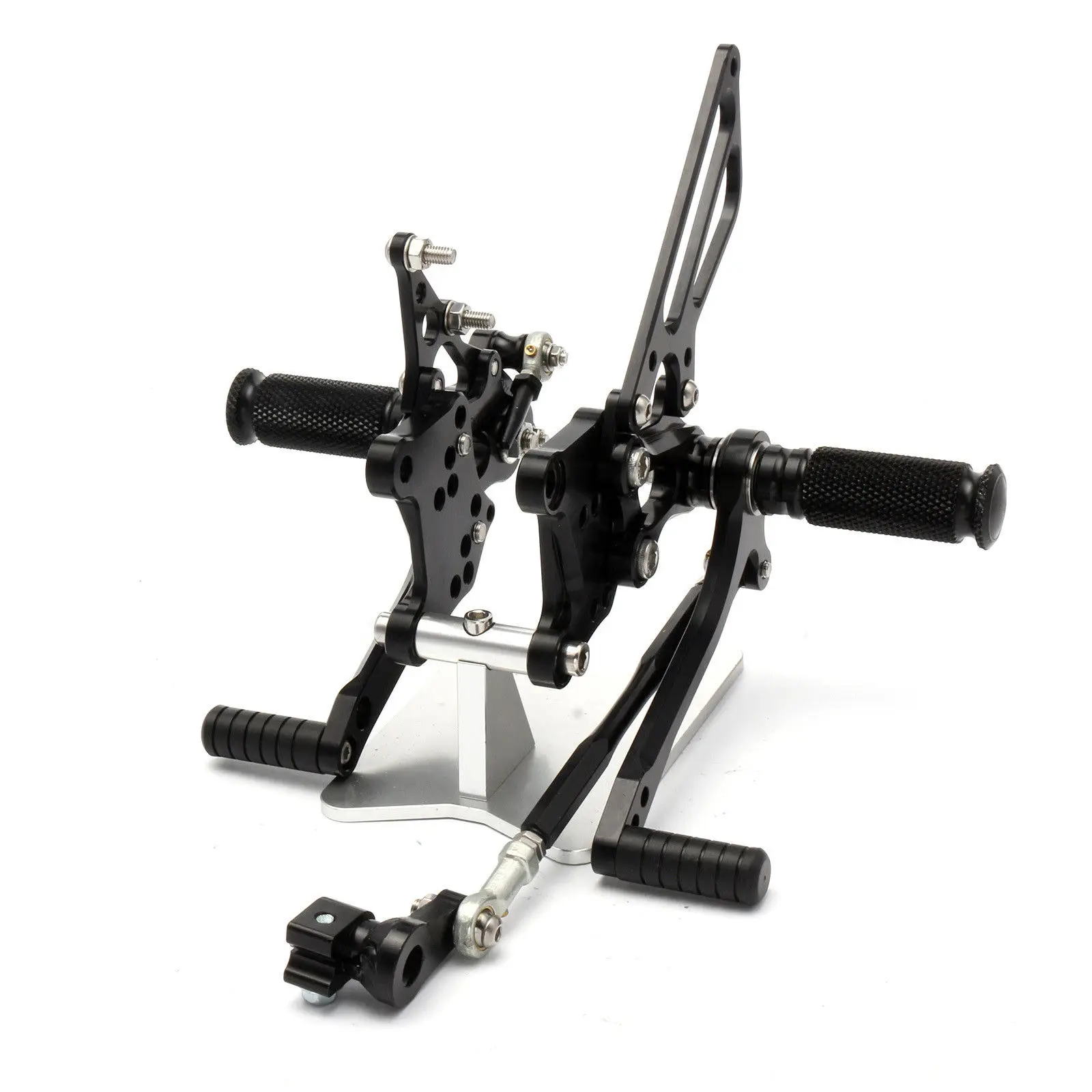 

Black CNC Motorcycle Adjustable Rear Sets Rearset Footrest Foot Rest Pegs For Aprilia RSV1000 R/Factory 2004-2008 2006 2007