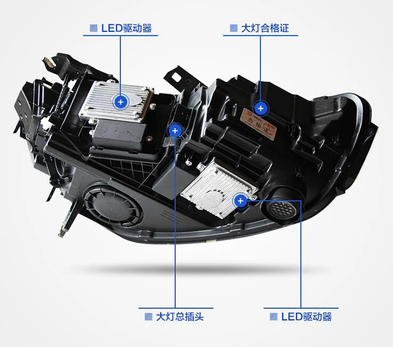 2013-2017 год A6L светодиодный головной свет для Audi A6L светодиодные фары черный Корпус sy