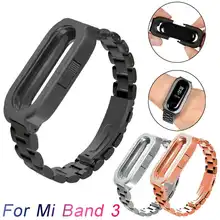 Умный ремешок для часов с сильной застежкой, роскошный ремешок из нержавеющей стали, металлический ремешок для часов, ремешок для Xiaomi Mi 3#02