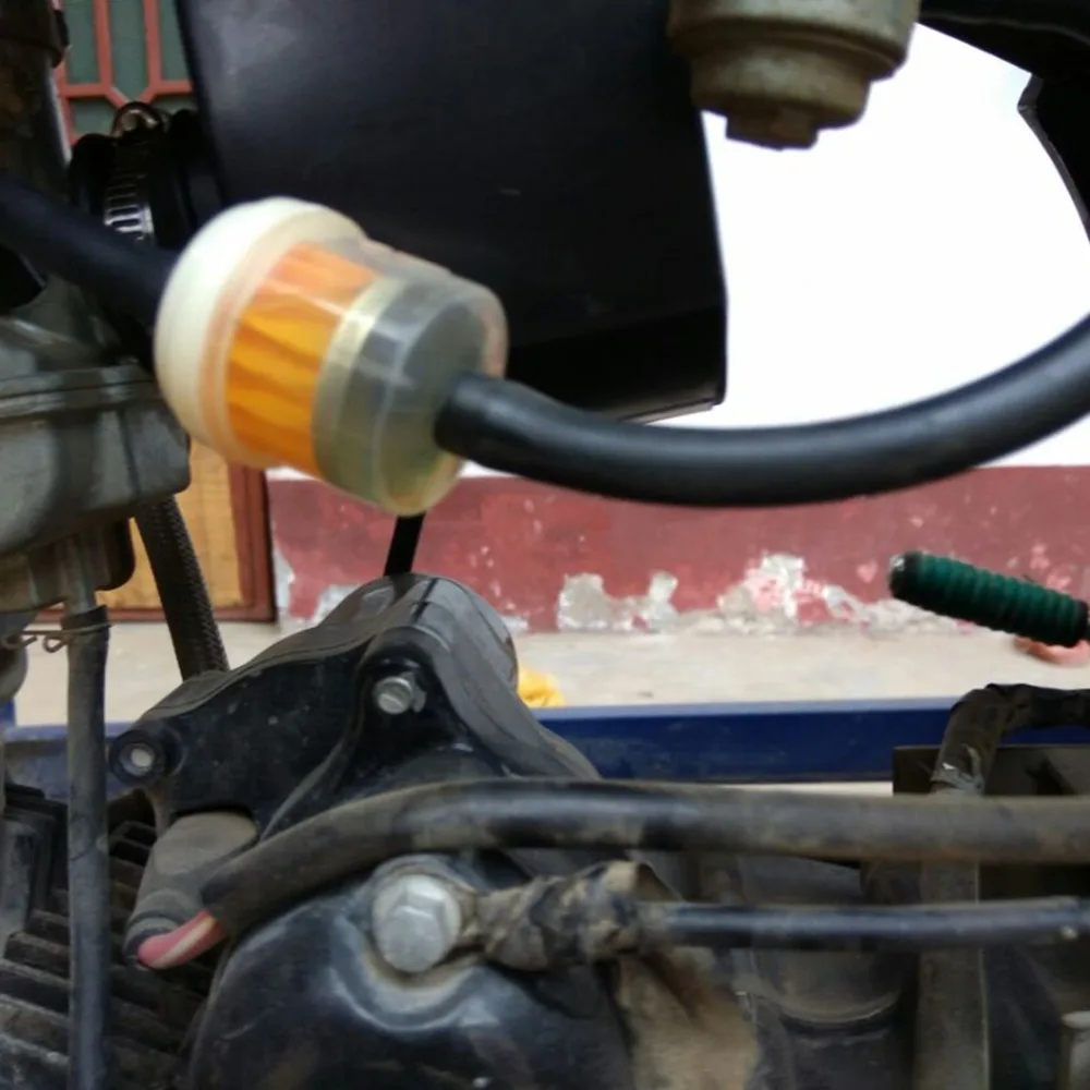 10 шт. Универсальный Масляный топливный фильтр подходит для двигателя мотоцикла встроенный прозрачный Carb фильтр топливного газа 1/" 6 мм для скутера мотора мотоцикла