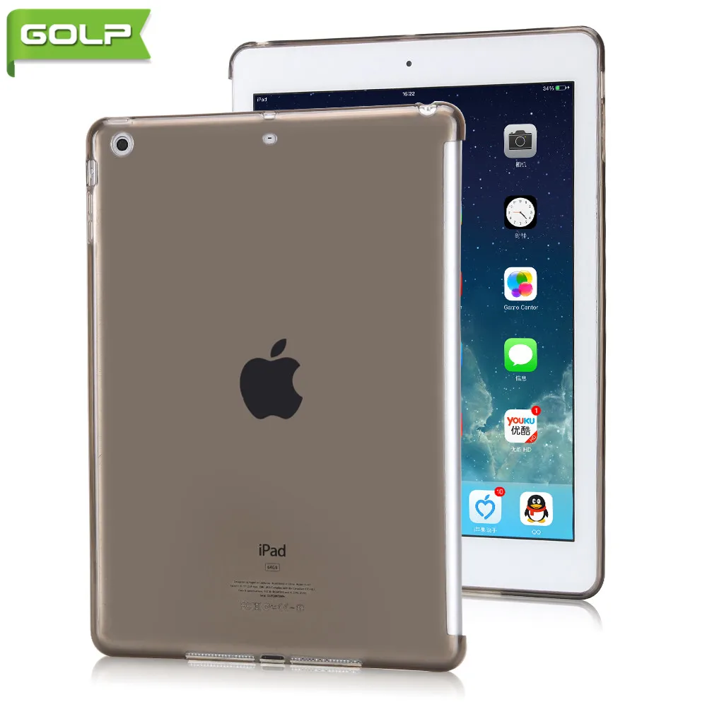 

Case for iPad Mini 2 / 3, GOLP Smart Soft Flexbility TPU tablet Case compatible with Smart Cover keyboard for iPad Mini 2 / 3