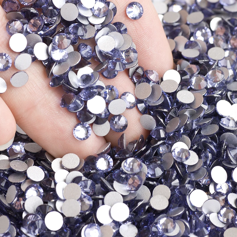 

YANRUO 2058NoHF SS30 Tanzanite 288Pcs Glitter Strass Top Stones Crystal Flatbacks Non Hotfix Rhinestones For Nails