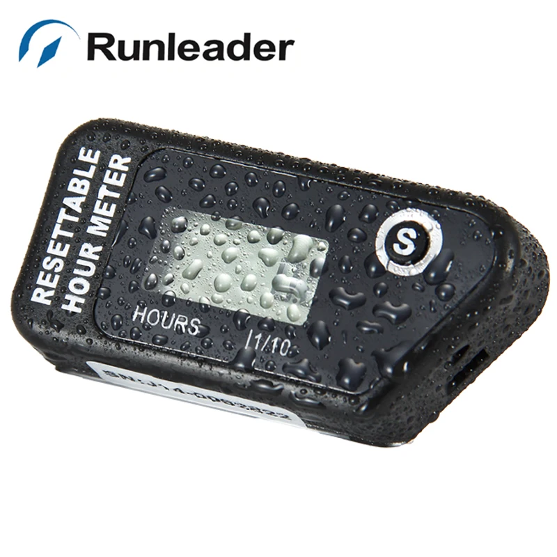 RunleaderResettable lcd Водонепроницаемый hour run беспроводной напоминание о обслуживании электродвигатель Индуктивный часомер RL-HM016H