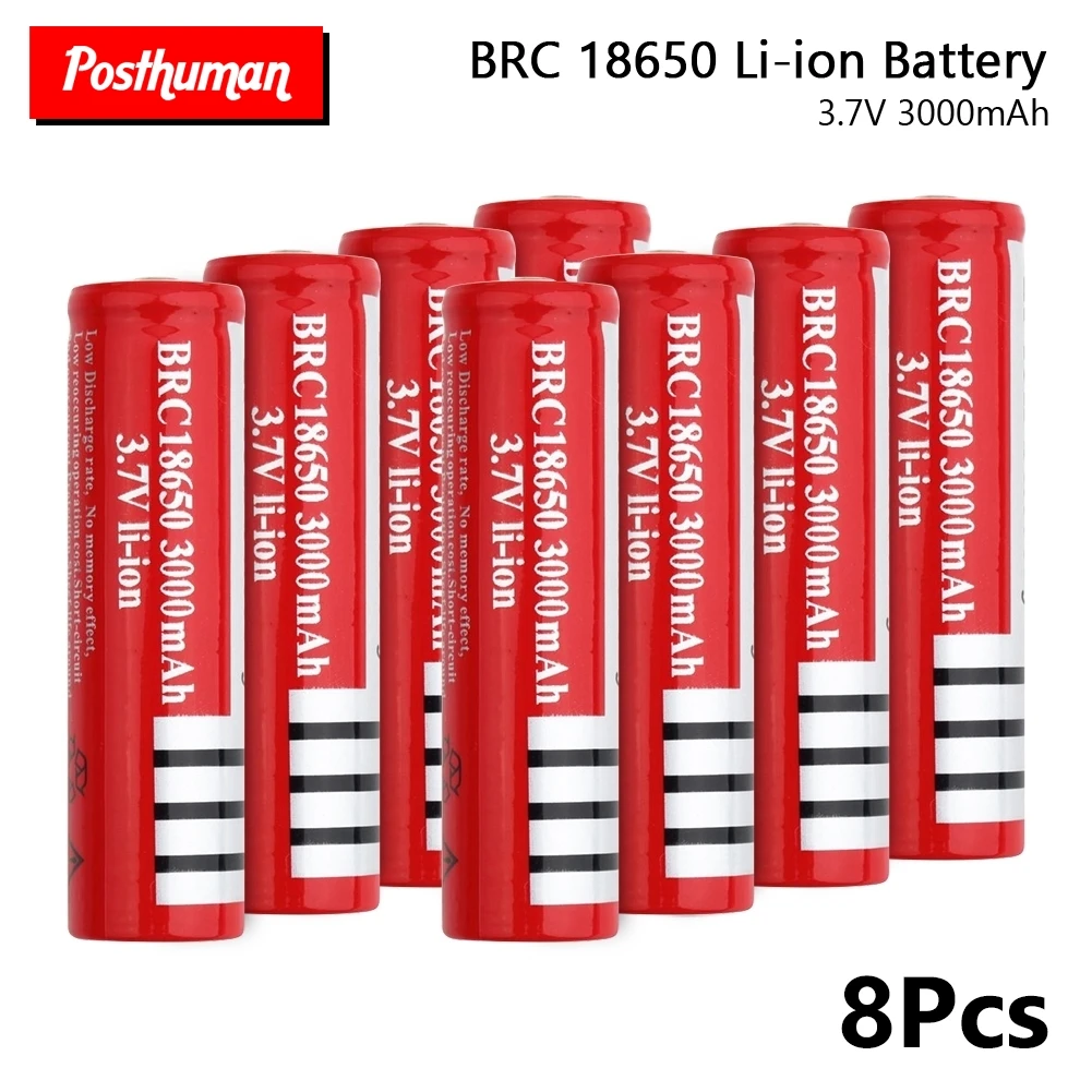 postuman BRC Высокая емкость brc 18650 батарея 3,7 v 3000mah перезаряжаемый аккумулятор для электронных сигарет Высокая мощность разряда