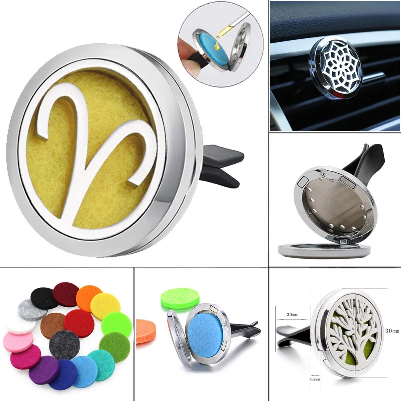 12 созвездий ароматерапия ювелирные изделия автомобильный парфюм эфирное масло диффузор из нержавеющей стали освежитель воздуха ювелирные изделия