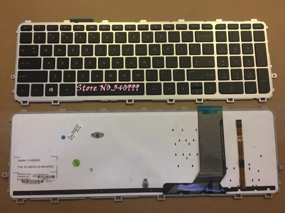 Laptop Keyboard For HP Envy 17t-j000 17t-j100 CTO 17-j099NR W// Frame Backlit