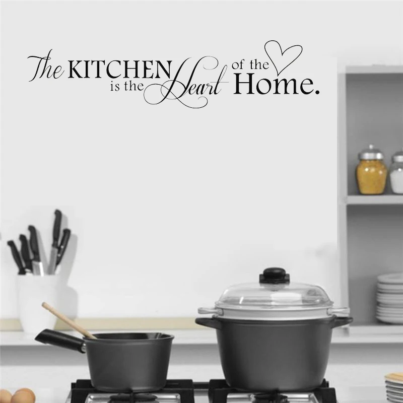 Съемная Настенная Наклейка Kitchen is The Heart of the Home с буквами для украшения стены