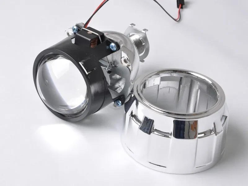 LHD 2," Мини HID Биксенон объектив проектора для H1 лампы автомобиля подарок: хром SHROUND [QP381]