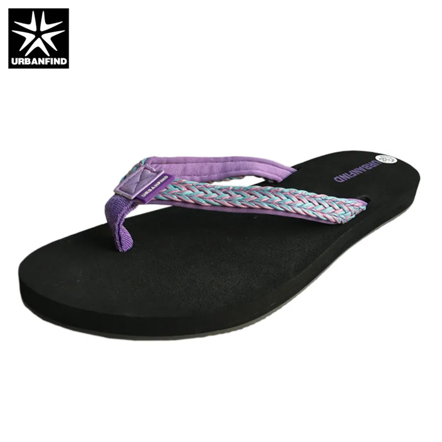 

URBANFIND Casual Comfortable Women Summer Slippers Size 36-41 New Lady Fashion Flip Flops Slip-on Shoes Blue Purple Colors