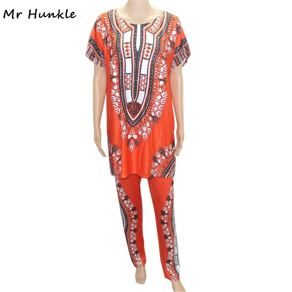 

Mr Hunkle African Traditional Clothing Fashion African Dashiki Set Plus Size Robe Africaine Unisex Dashiki with Pants MH0052
