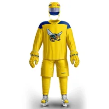 Han Duck,, винтажный Тренировочный Набор трикотажных изделий для хоккея с принтом пчелиного логотипа, недорогие высококачественные H6100-16