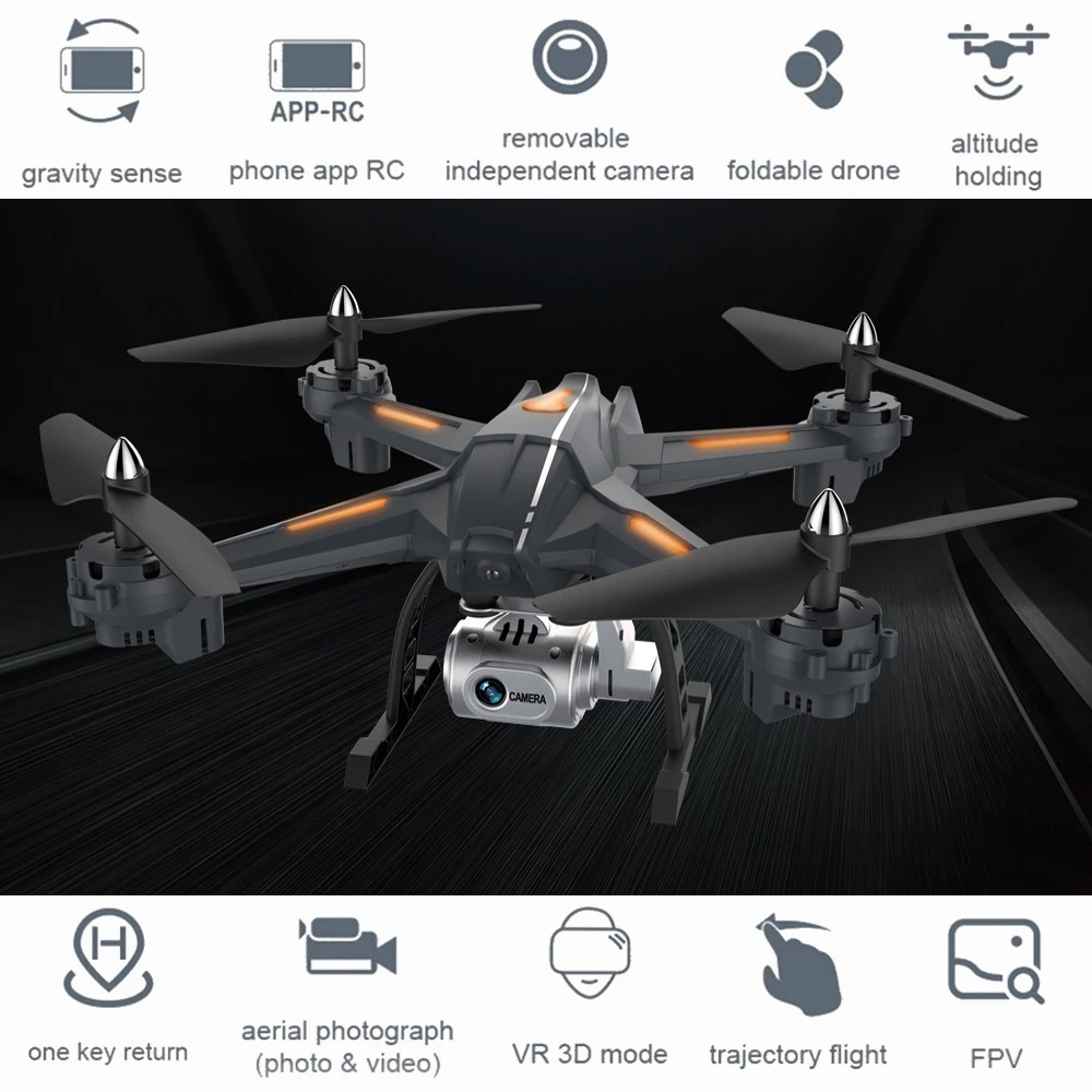

RC Drone Quadcopter With 1080P Wifi FPV Camera RC Helicopter 15-20 min Flying Time Professional Drone 720p Quadcopter Drone