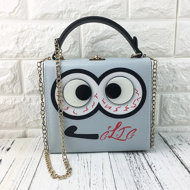 Cute Eyes Character Design Women Box Shape Handbags Cascul Cute Eyes Character Design Women Box Shape Handbags Cascul Las Shoulder Crossbody Bags Totes