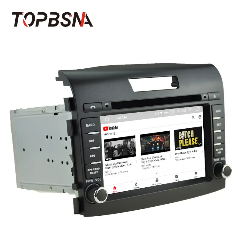 Автомобильный DVD мультимедийный плеер TOPBSNA Android 10 для Honda CRV CR V 2012 2016 GPS навигация 2