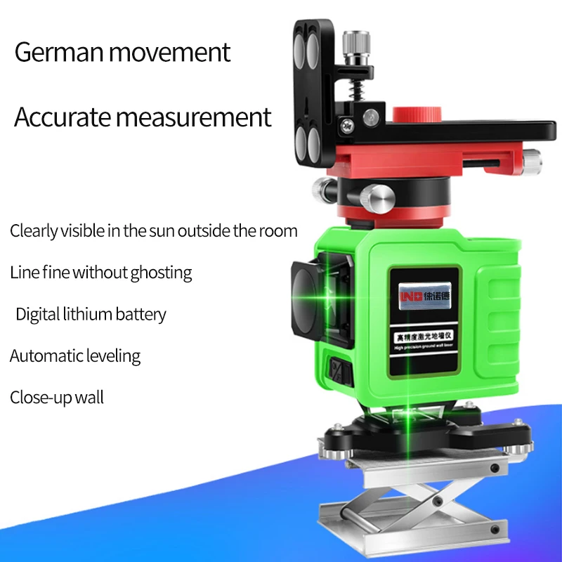 NEW LND 12Lines 3D Laser Level Self-Leveling 360 Horizontal And Vertical Green laser