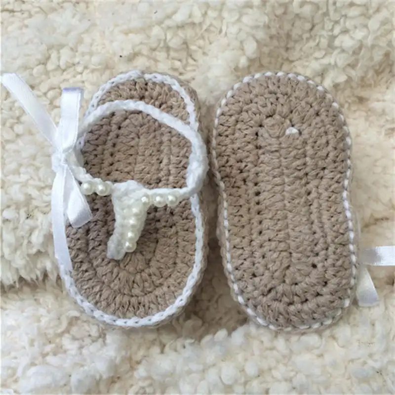 0-12Months Baby Yarn Handmade Shoes Cartoon Boots Children First Walking Shoes Warm Soft Sloe Bottom Baby Toddler